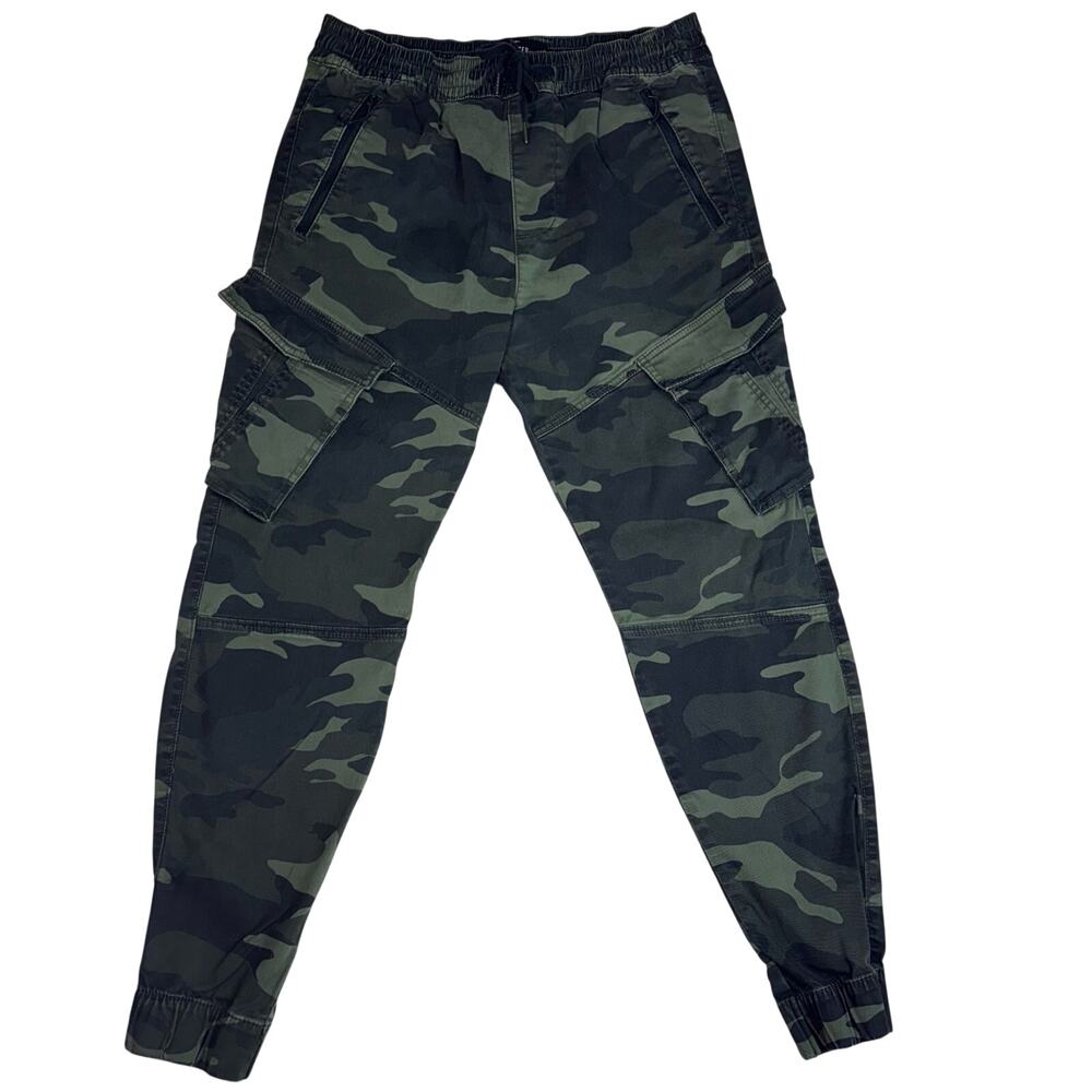HOLLISTER MEN'S CAMO SKINNY JOGGERS ADVANCED STRETCH LARGE